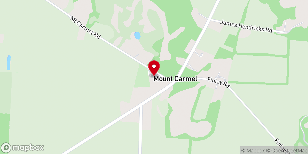 Map showing location of Mount Carmel United Methodist Church