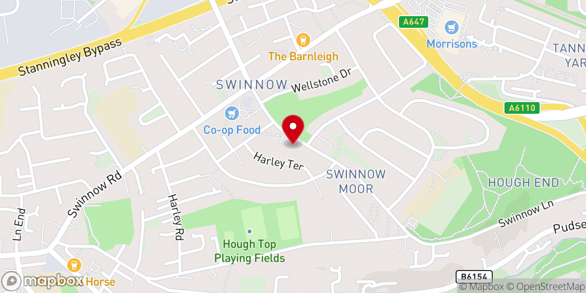 Map showing location of St Mark's Methodist Church
