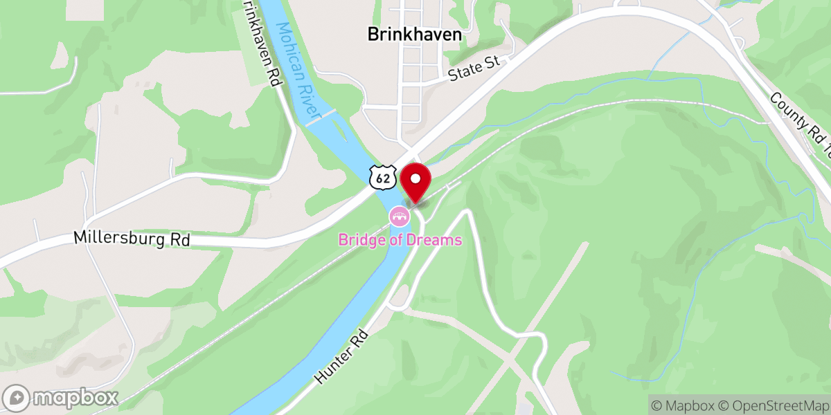 Map showing location of Bridge of Dreams