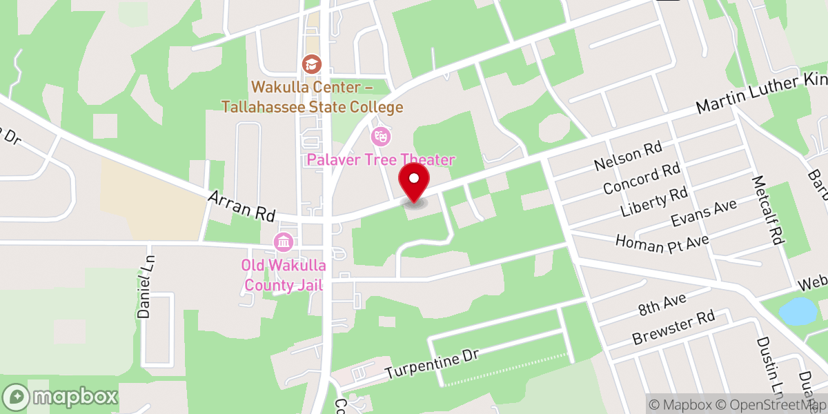 Map showing location of Beulah Baptist Church