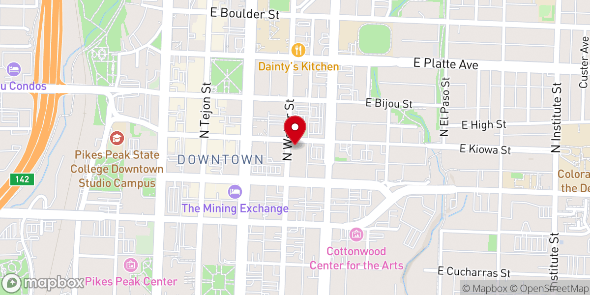 Map showing location of First Baptist Church
