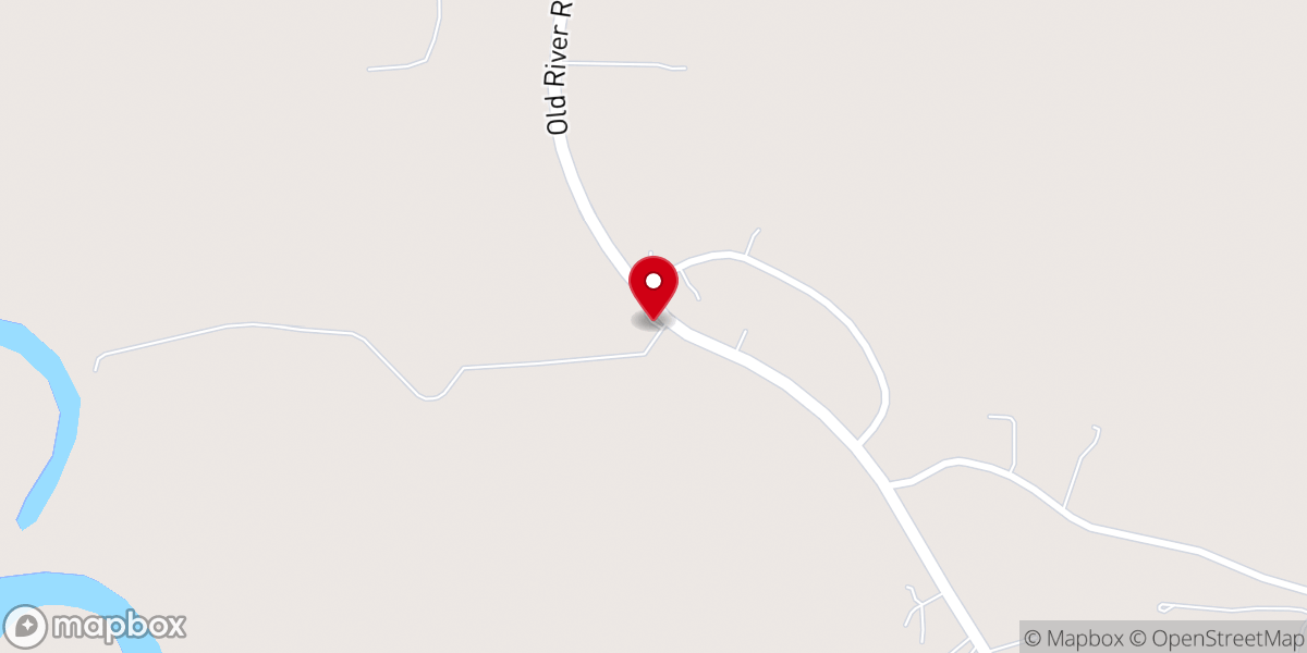 Map showing location of Crossroads Baptist Church