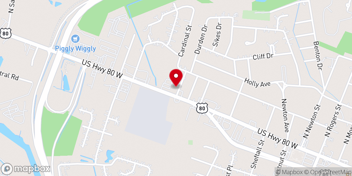 Map showing location of Rehoboth Ministries Pooler Church