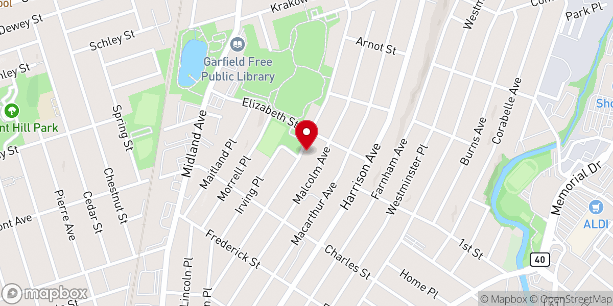 Map showing location of Friendship Baptist Church