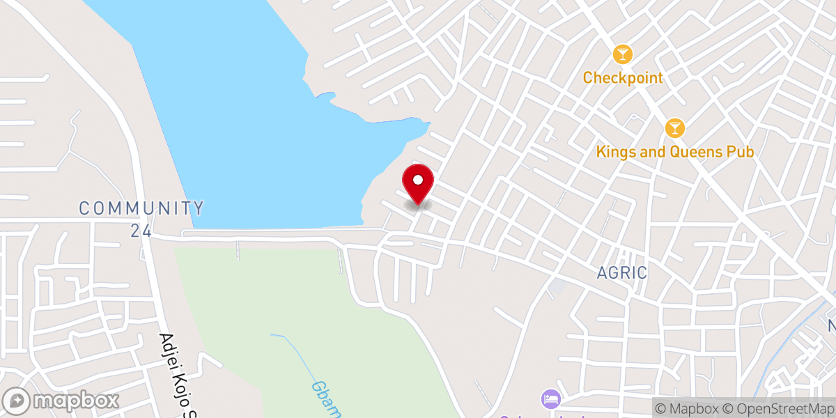 Map showing location of PCG Zion Congregation Ashaiman Lebanon Zone Two