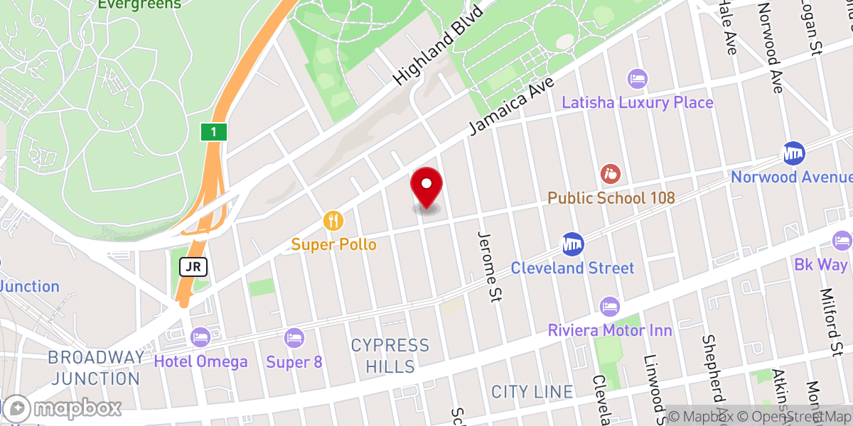 Map showing location of Mekane Semait St. George Ethiopian Orthodox Tewahedo Church, NY