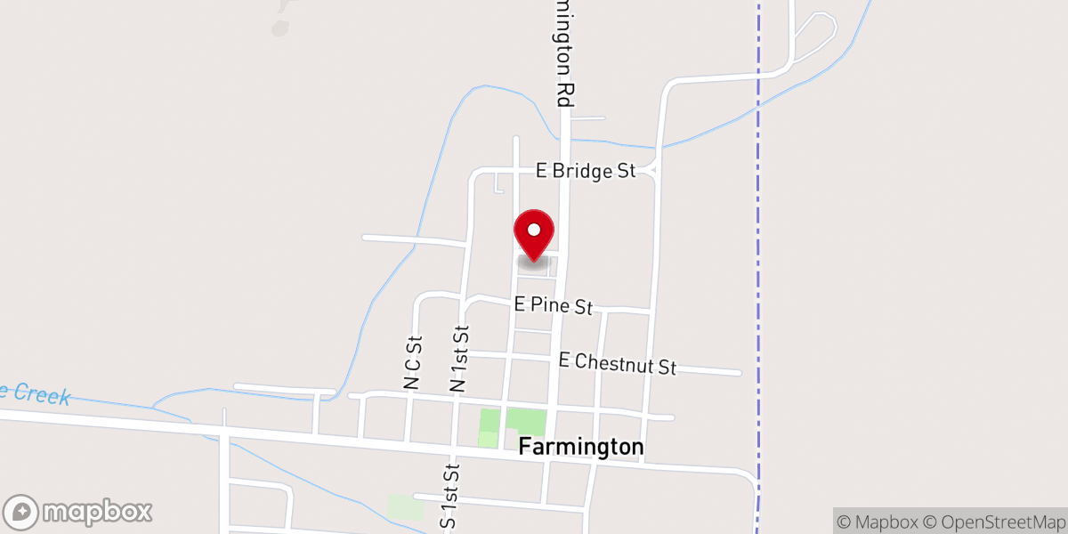 Map showing location of Farmington Seventh Day Adventist Church