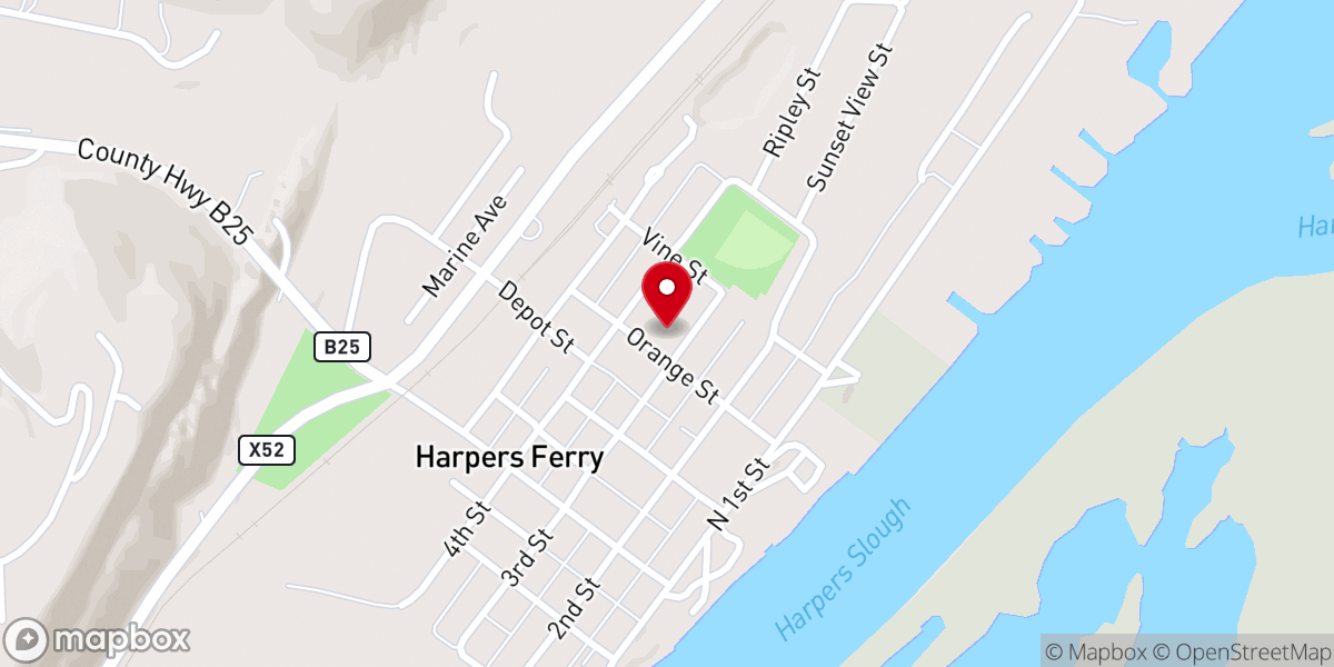 Map showing location of St. Ann-St. Joseph Catholic Church