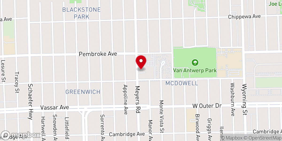 Map showing location of Clarence Langston Ministries Inc