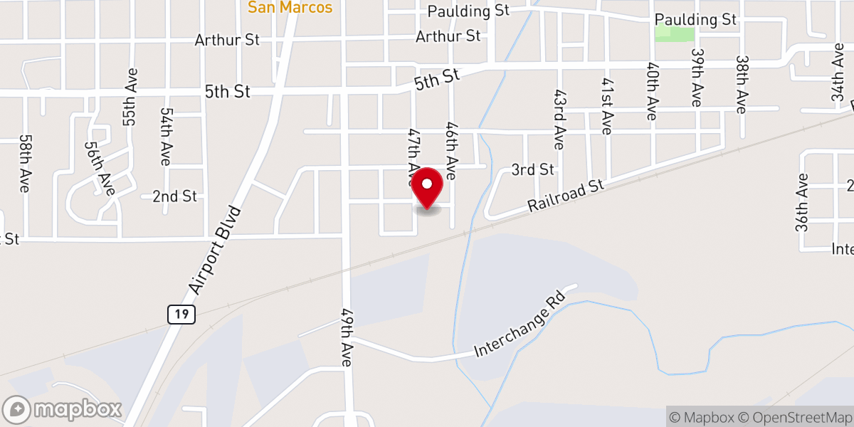 Map showing location of Sunlight Baptist Church