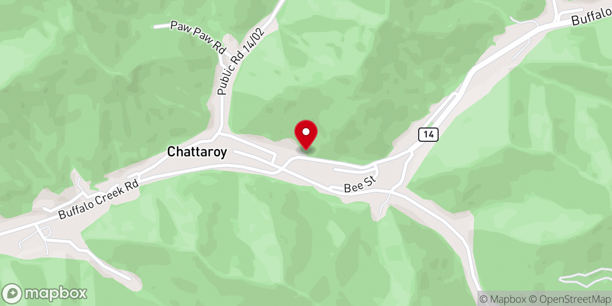 Map showing location of First Christian Church
