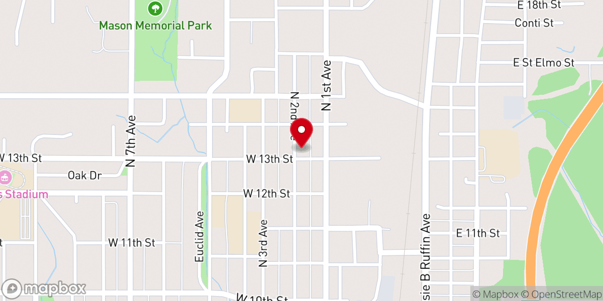 Map showing location of Christ's Church of Laurel