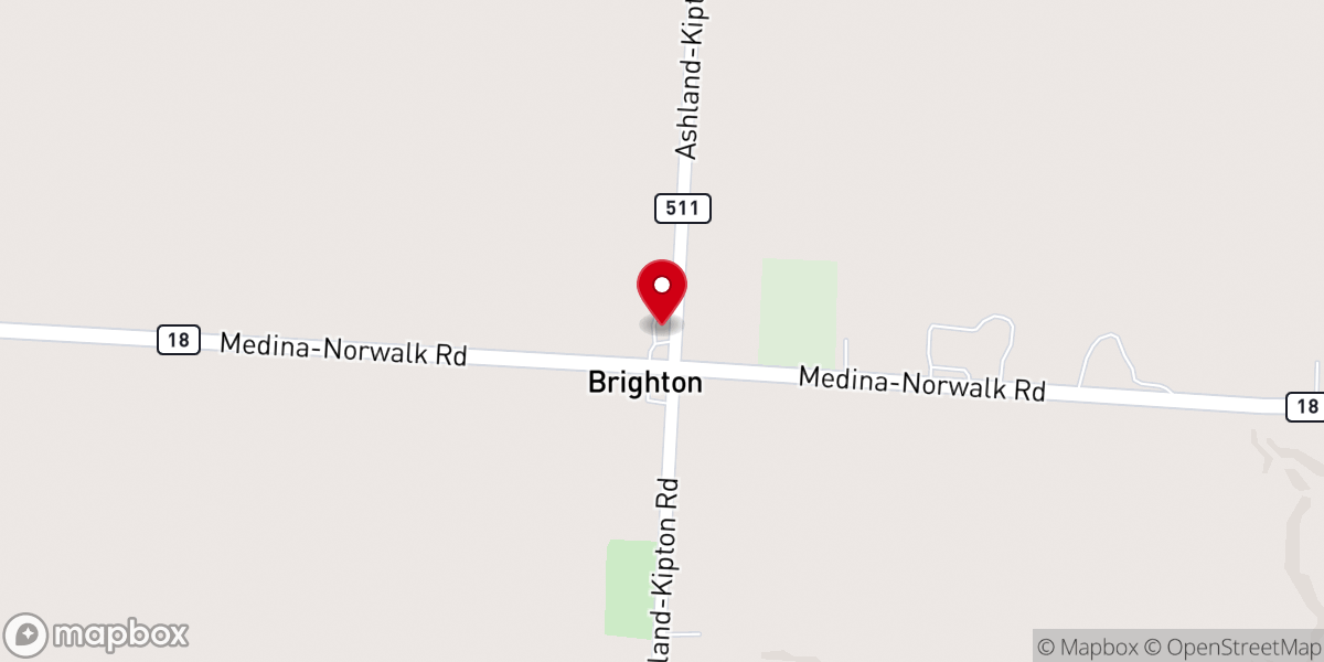 Map showing location of Brighton United Methodist Church