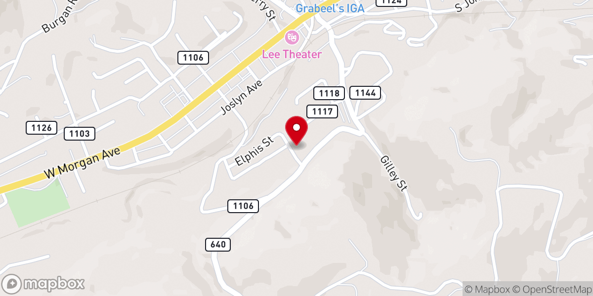 Map showing location of Beech Hill Missionary Baptist Church