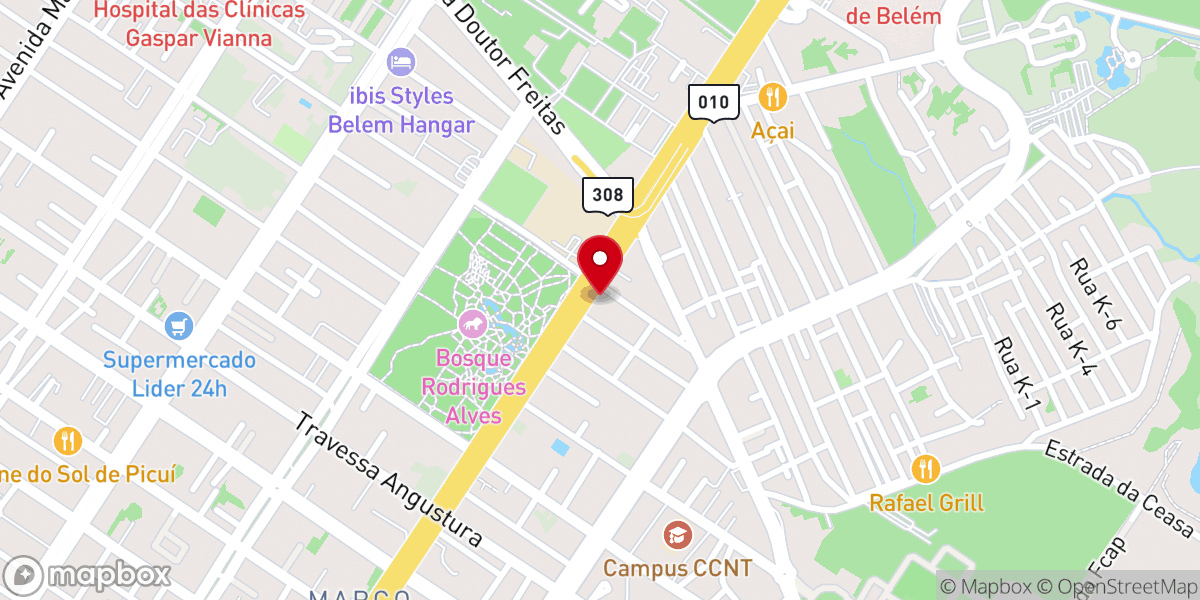 Map showing location of Igreja Messiânica Mundial do Brasil - Belém