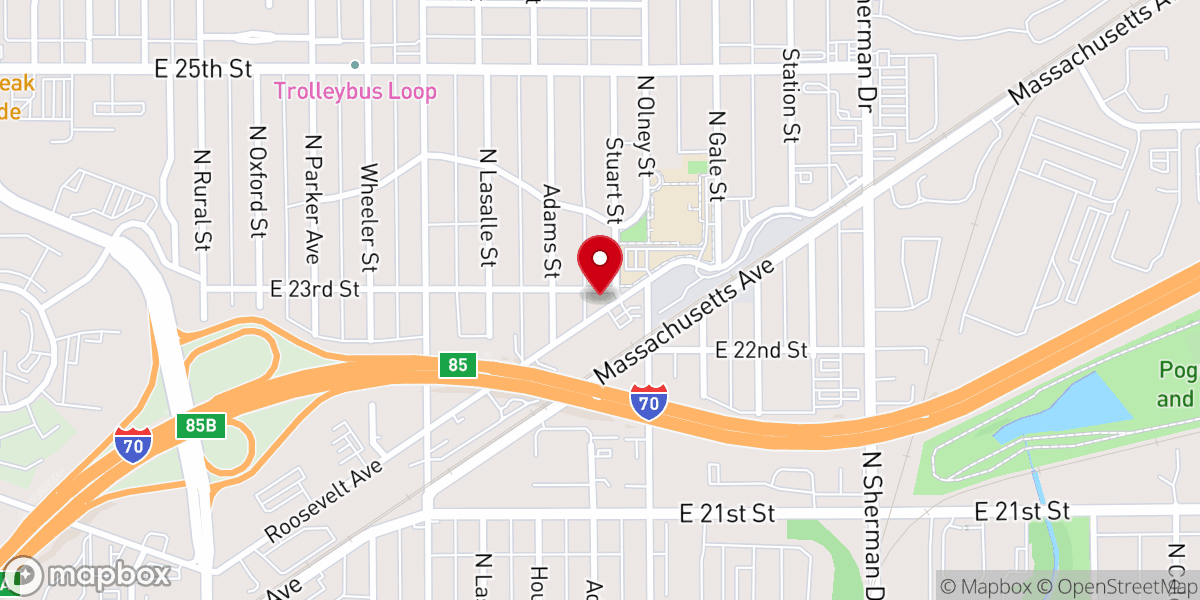 Map showing location of Mount Pisgah Baptist Church