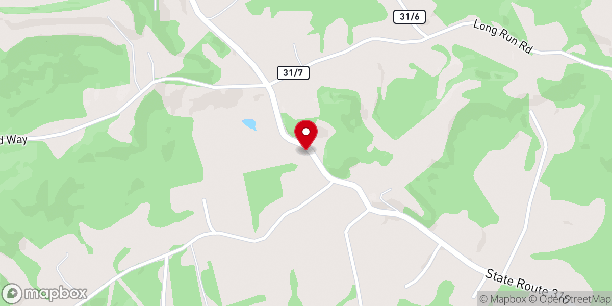 Map showing location of Quiet Dell Baptist Church