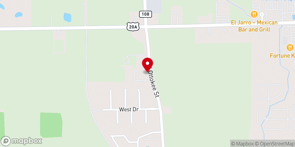 Map showing location of Haven Heights Baptist Church
