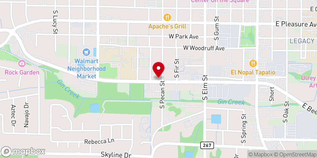 Map showing location of Williams Temple Cogic