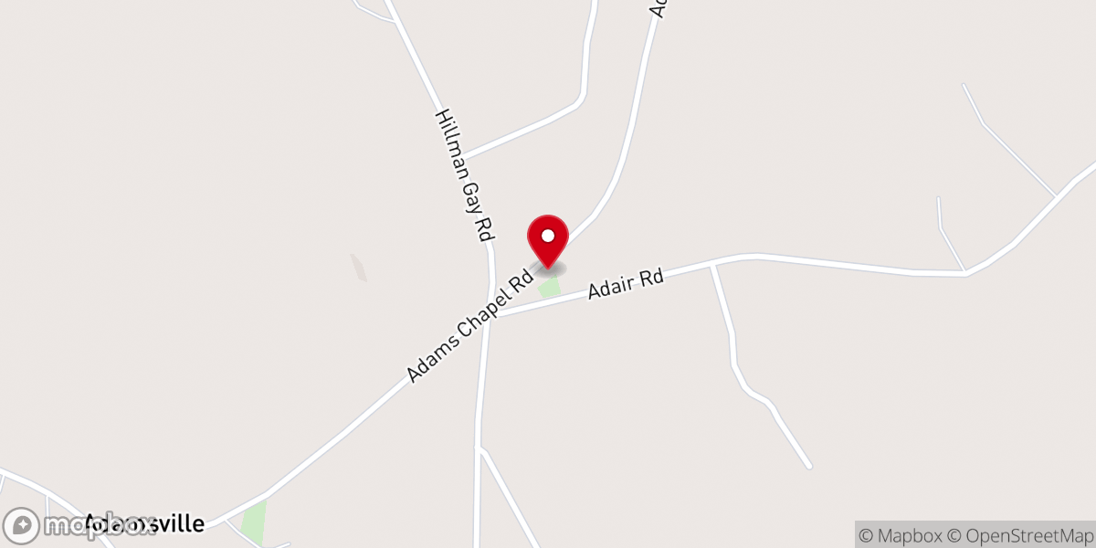 Map showing location of Dearing Full Gospel Church