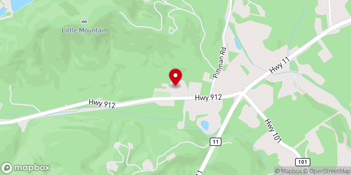 Map showing location of Mount Pleasant Baptist Church