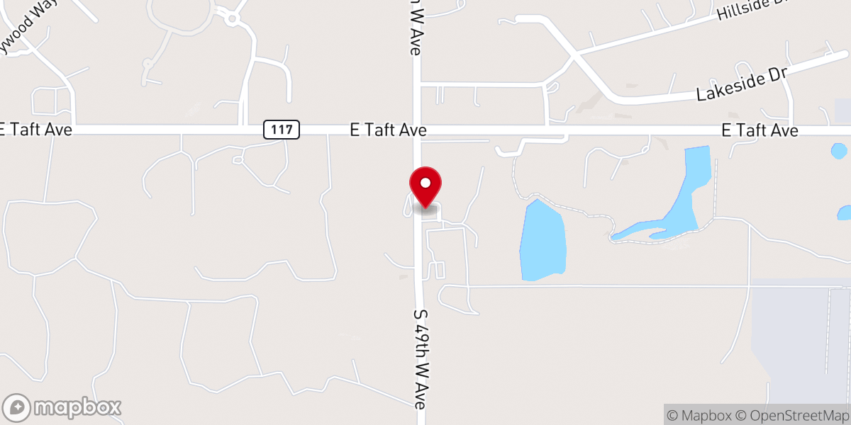 Map showing location of Calvary Hill Assembly of God