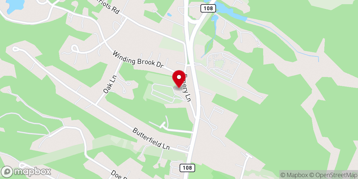 Map showing location of Stratham Community Church