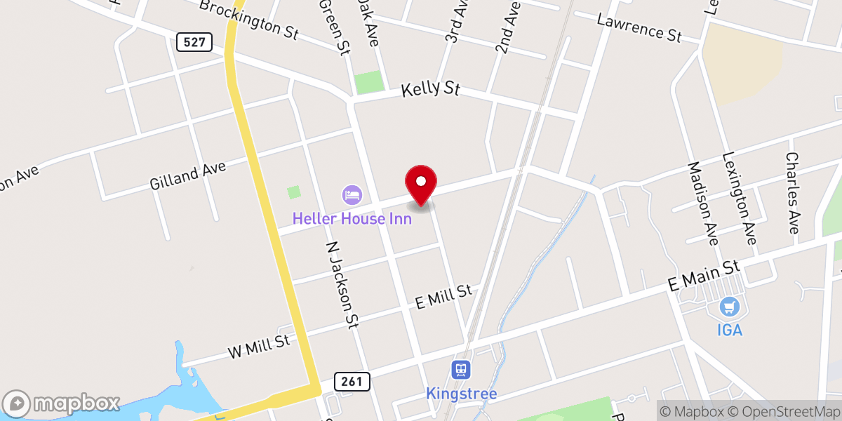 Map showing location of Union Presbyterian Church