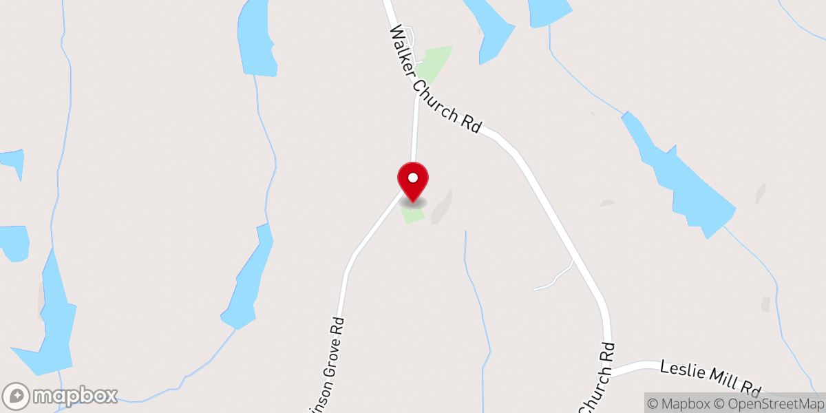 Map showing location of Hutchinson Grove AME Church