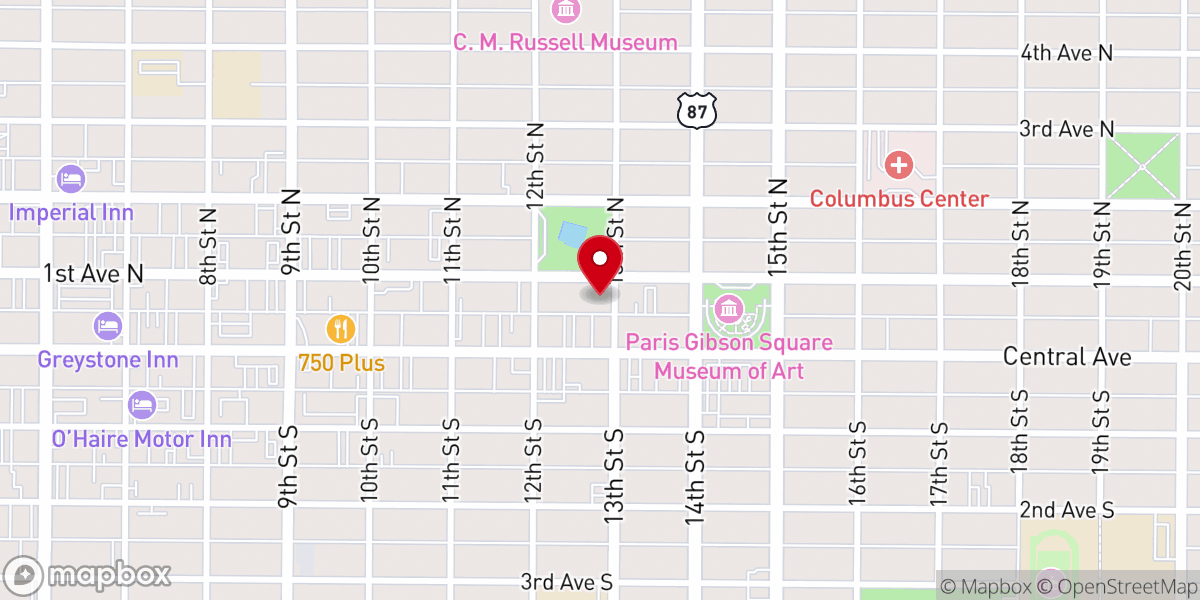 Map showing location of Trinity Lutheran Church
