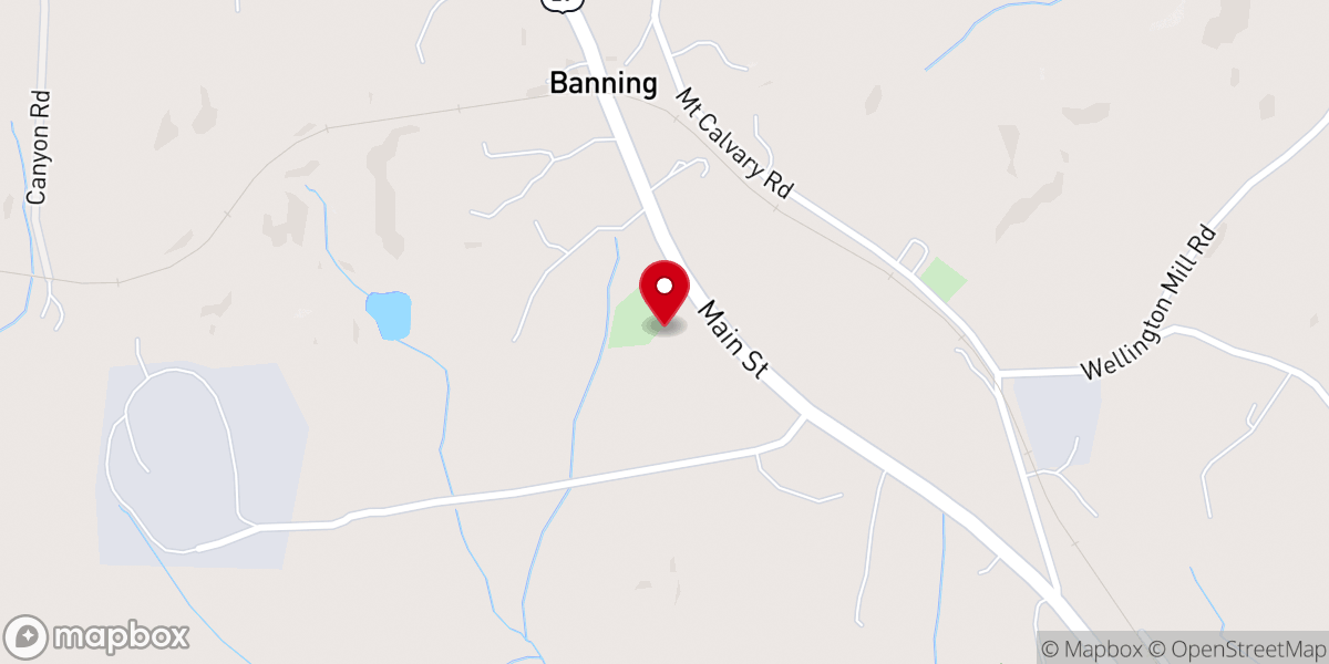 Map showing location of Banning Church of God