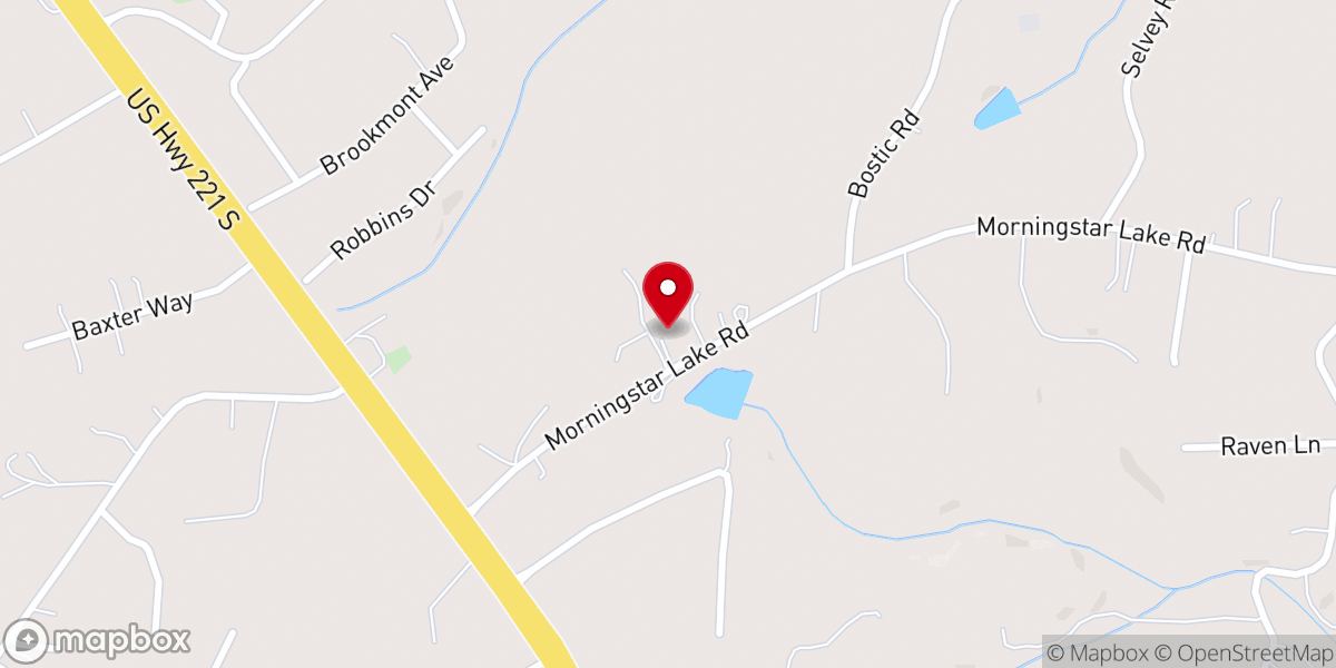 Map showing location of Morning Star Church