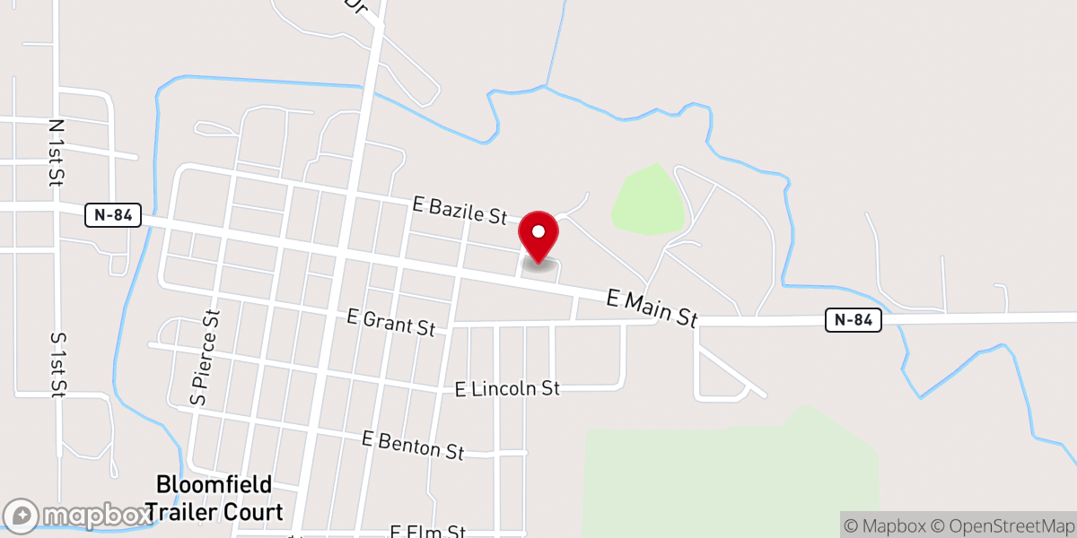 Map showing location of First Trinity Lutheran Church