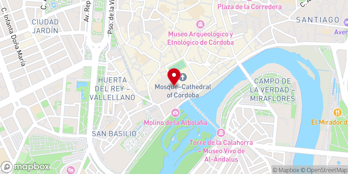 Map showing location of Obispado de Córdoba (Diócesis de Córdoba)