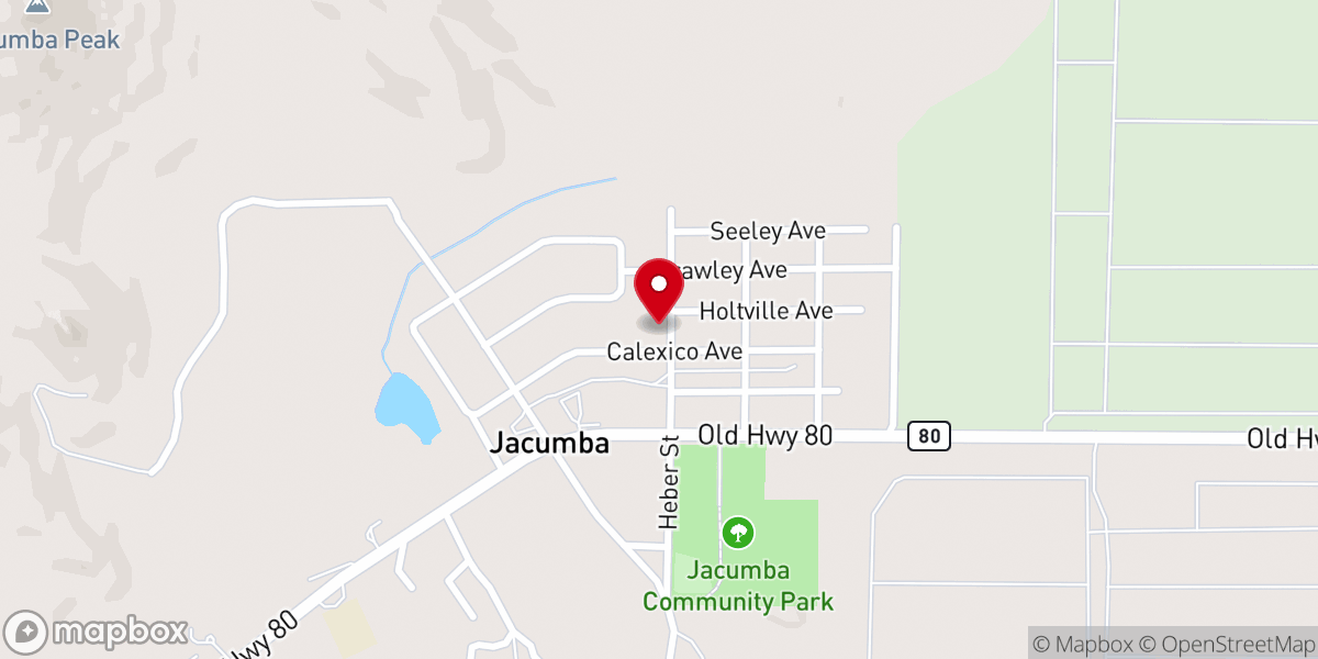 Map showing location of Jacumba United Methodist Church