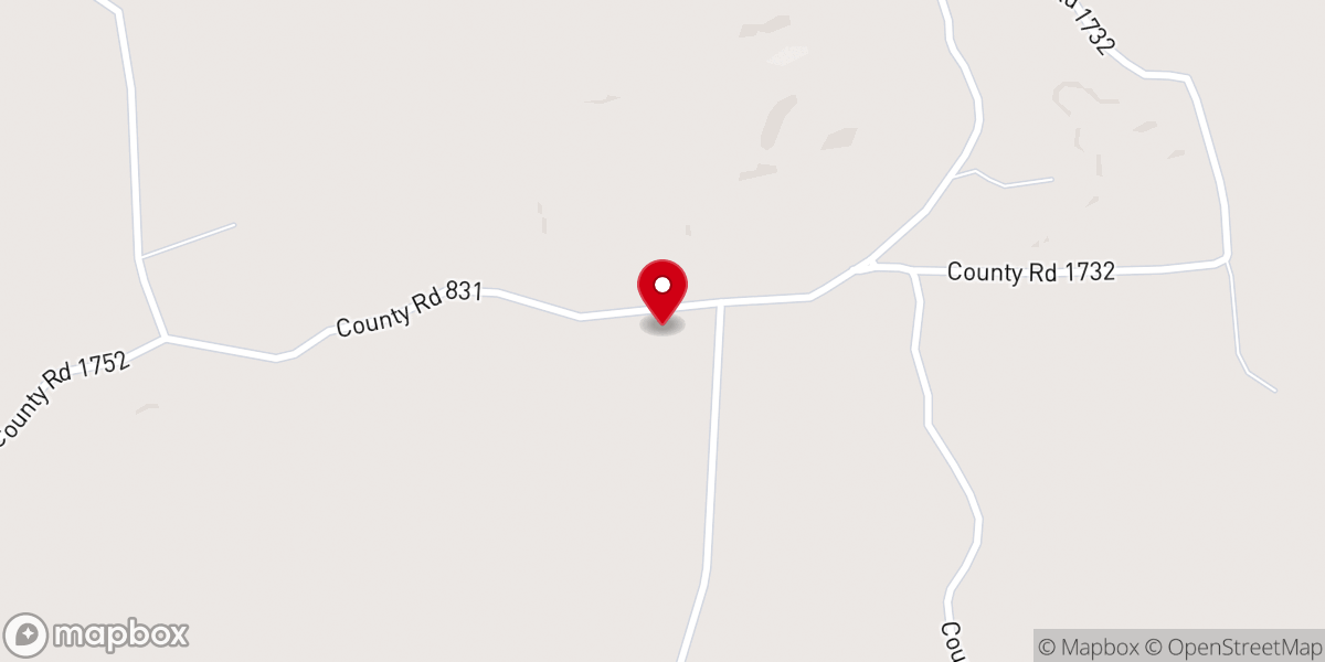 Map showing location of Shackleford Church