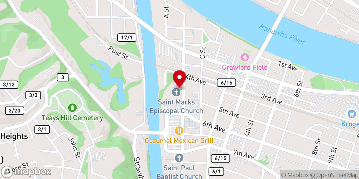 Map showing location of Saint Alban's Food Pantry - Food Distribution Center