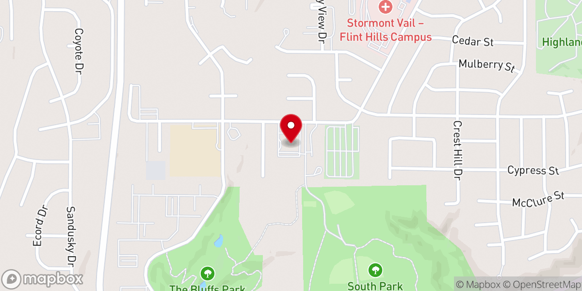 Map showing location of Geary County Ministerial Association