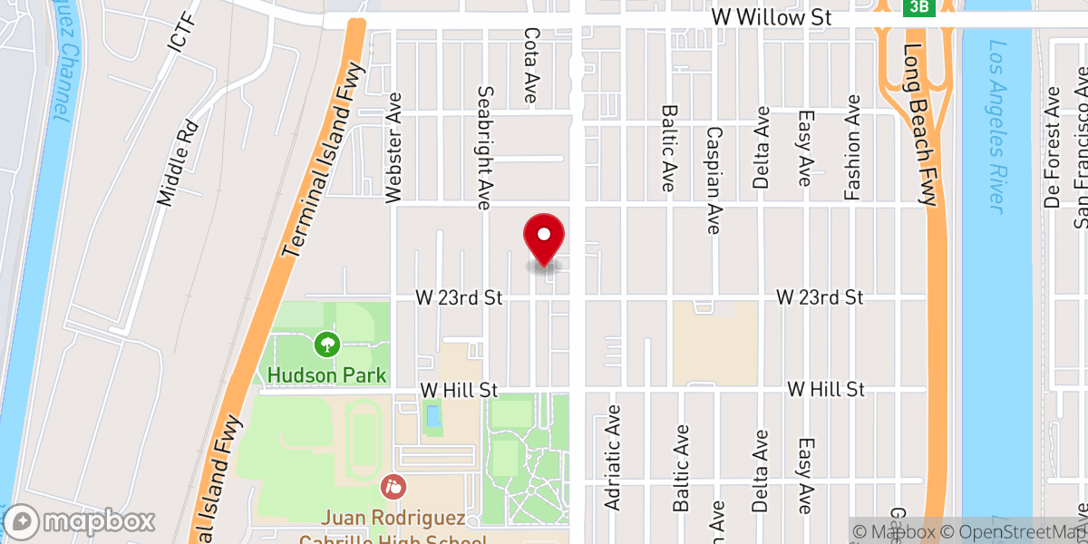 Map showing location of St Lucy Catholic School