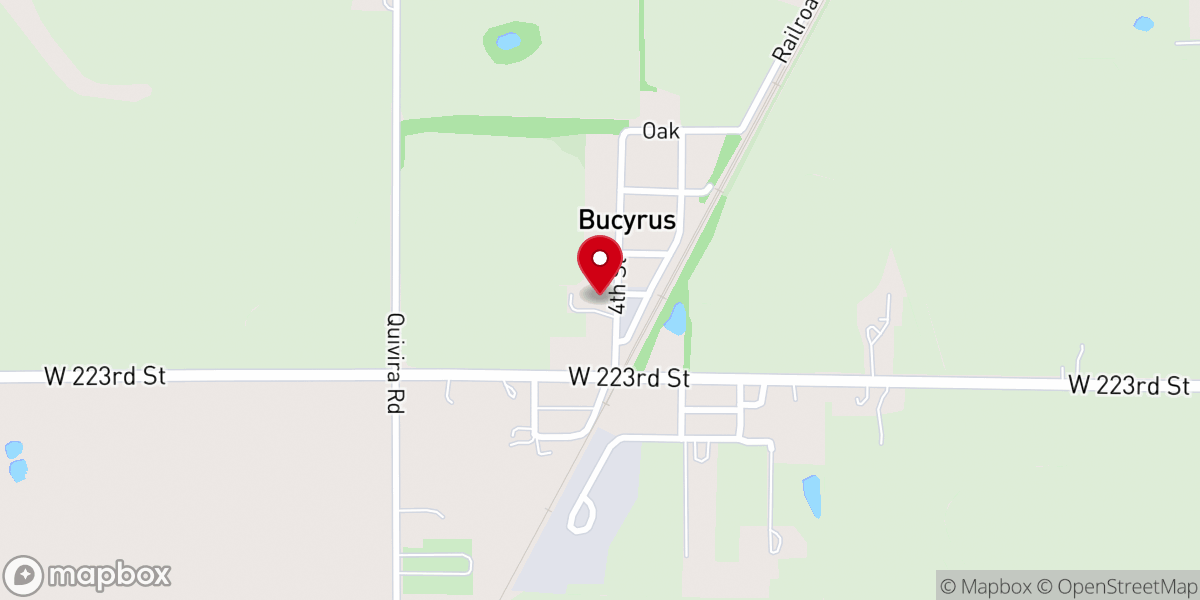Map showing location of Bucyrus United Methodist Church