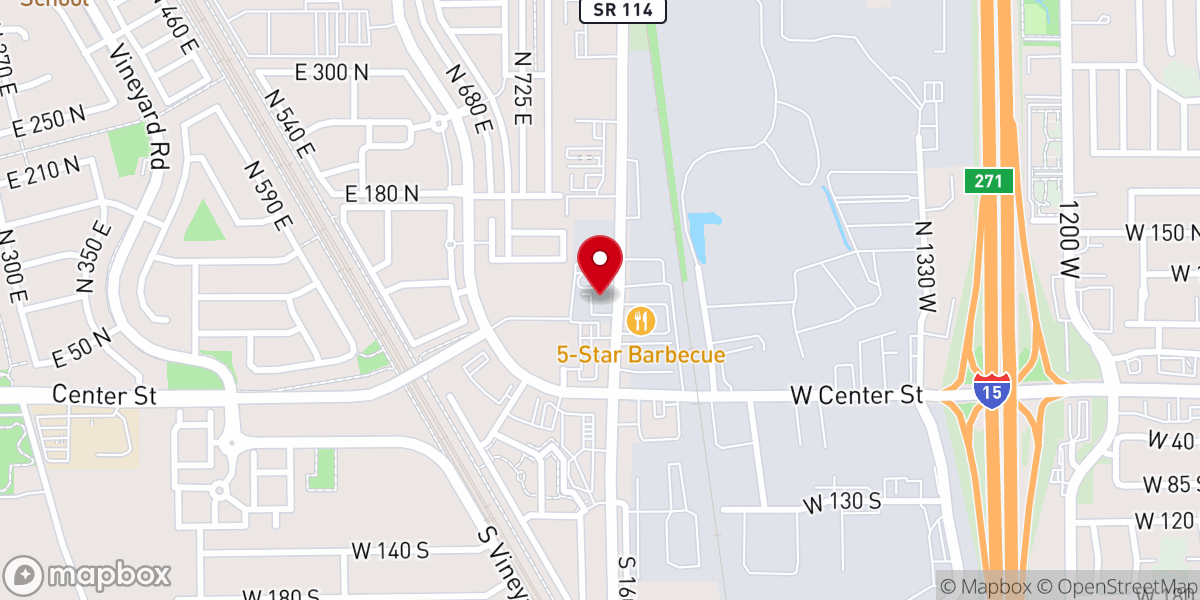 Map showing location of Mosaic Church - Vineyard