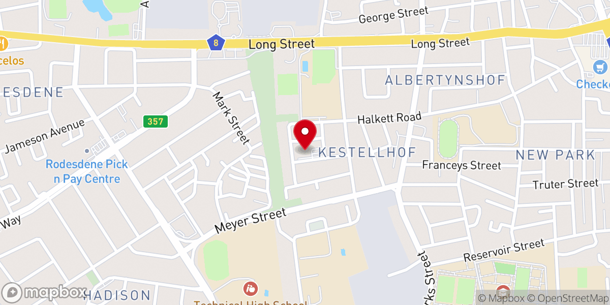Map showing location of TD Kerk