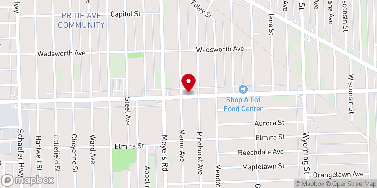 Map showing location of Christ Temple Baptist Church