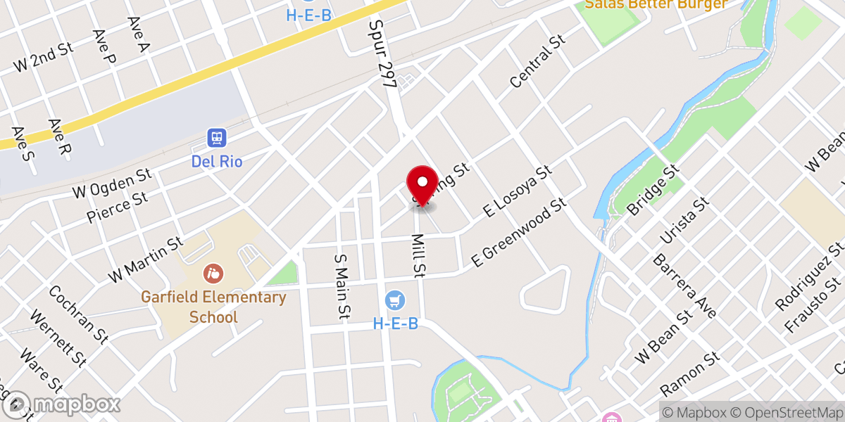 Map showing location of Victory Baptist Church