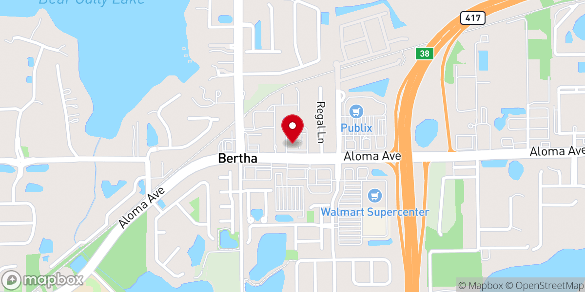 Map showing location of Bansok Church of Orlando