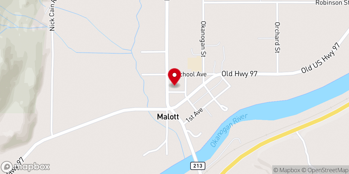 Map showing location of Mallott Fire Department
