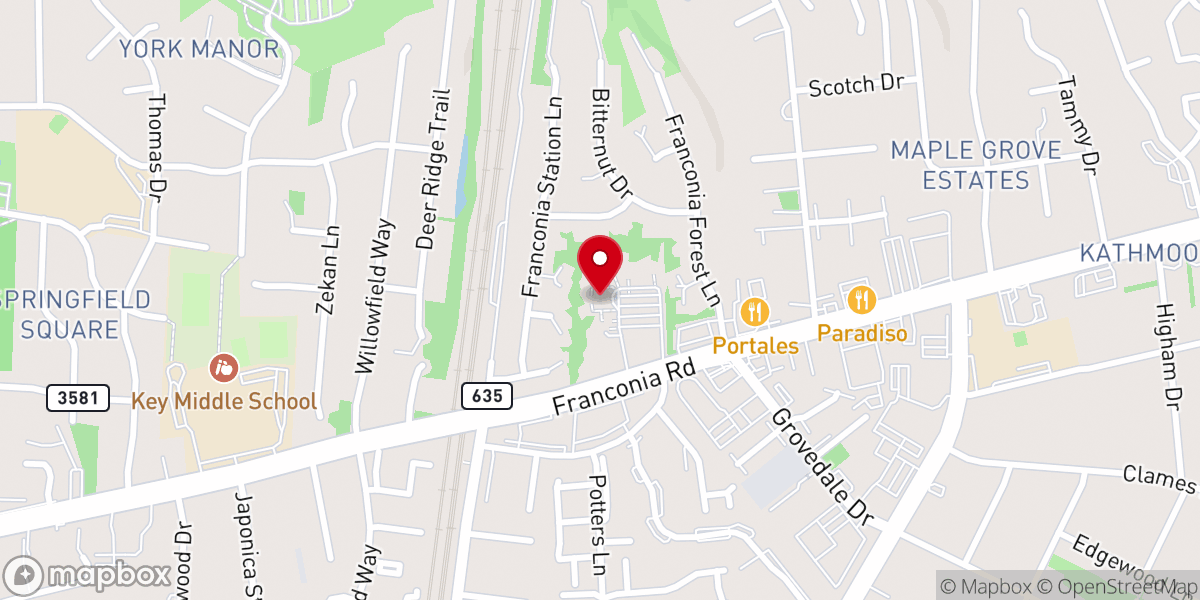 Map showing location of St. Lawrence Roman Catholic Church