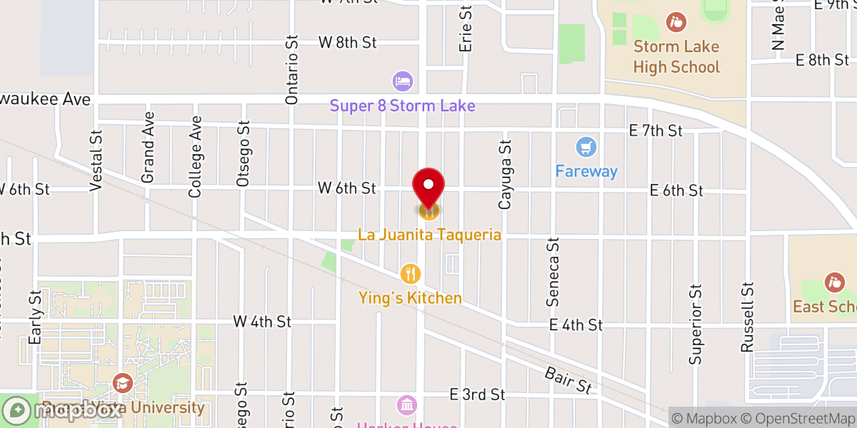 Map showing location of Taquería La Juanita | Mexican
