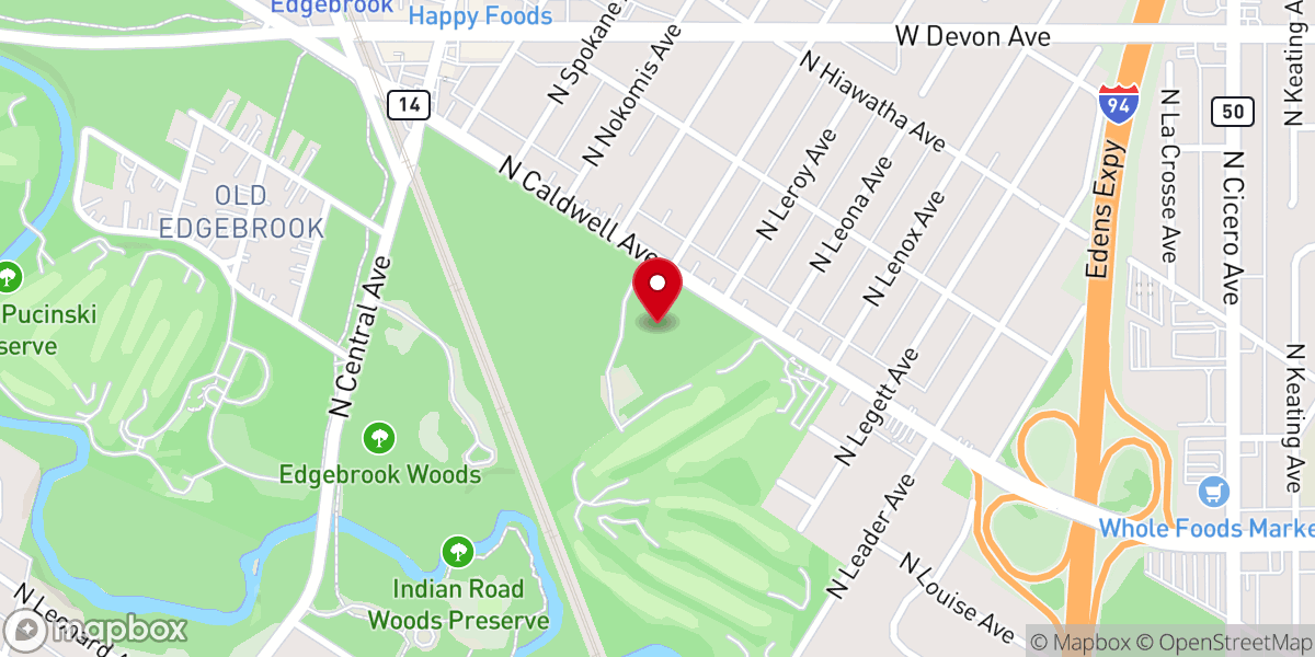 Map showing location of Catholic Kolping Society Chicago
