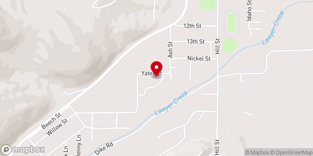 Map showing location of Assembly of God-Clearwater Valley